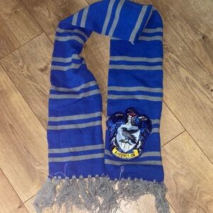 Harry Potter - Blue and Gray Striped Scarf with Crest